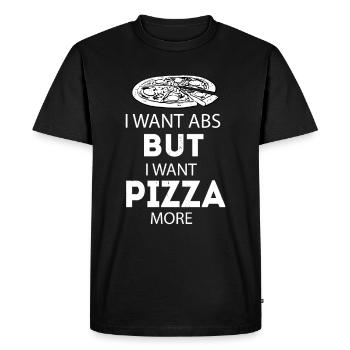 Pizza Italie Délicieux Nourriture Cadeau - T-shirt Premium bio Homme - noir - Devant - Nico (187cm)
