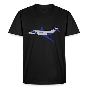 Avion pilote Vol Vol Aéroport 747 - T-shirt Premium bio Homme - noir - Devant - Nico (187cm)