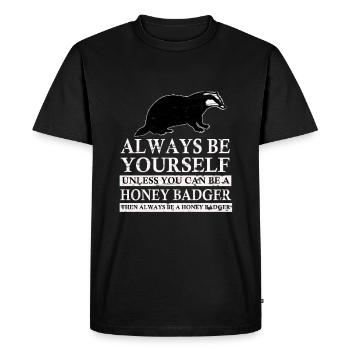 Honey Badger Honey Badger Forest Wildlife - Men's Premium Organic T-Shirt - black - Front - Nico (187cm)