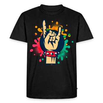 Festival Rocker - T-shirt Premium bio Homme - noir - Devant - Nico (187cm)