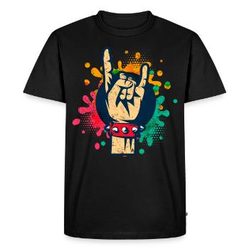 Festival Rocker - T-shirt Premium bio Homme - noir - Devant - Nico (187cm)