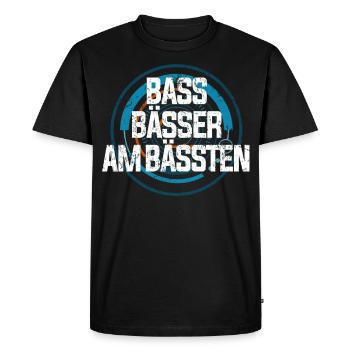Musikinstrument Bass - Männer Premium Bio T-Shirt - Schwarz - Vorne - Nico (187cm)