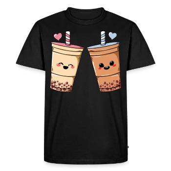 Bubble Tea Perle De Thé Au Lait Boba Thé Lait Cadeau - T-shirt Premium bio Homme - noir - Devant - Nico (187cm)
