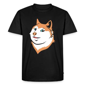 Akita Inu Japanese Dog Köter Dog Head - Men's Premium Organic T-Shirt - black - Front - Nico (187cm)