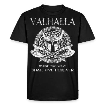 Valhalla Valknut Viking Teutons - Men's Premium Organic T-Shirt - black - Front - Nico (187cm)