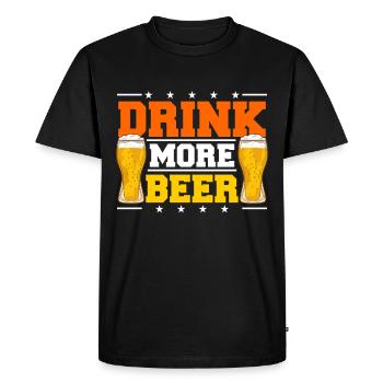 Beer Drinker Alcoholics - Men's Premium Organic T-Shirt - black - Front - Nico (187cm)