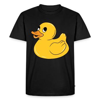 Canard caoutchouc canard canard drôle - T-shirt Premium bio Homme - noir - Devant - Nico (187cm)