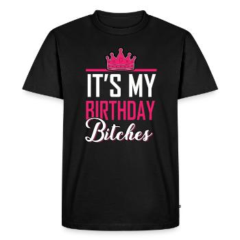 Anniversaire cadeau - T-shirt Premium bio Homme - noir - Devant - Nico (187cm)