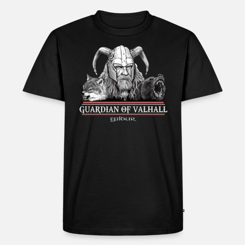 Wikinger - Männer Premium Bio T-Shirt - Schwarz
