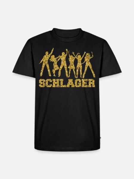 Schlager music celebration gift - Men's Premium Organic T-Shirt - black