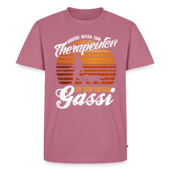 Hund Lustiger Spruch - Männer Premium Bio T-Shirt - Mauve - Vorne - Nico (187cm)