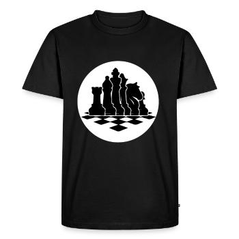 Chess chessboard strategy tactic gift - Men's Premium Organic T-Shirt - black - Front - Nico (187cm)