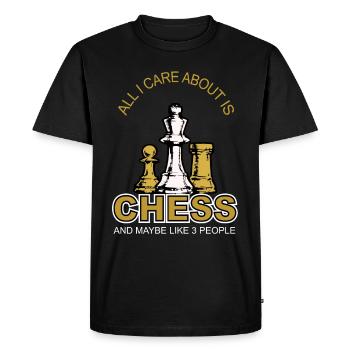 Cadeau tactique de stratégie d'échiquier d'échecs - T-shirt Premium bio Homme - noir - Devant - Nico (187cm)