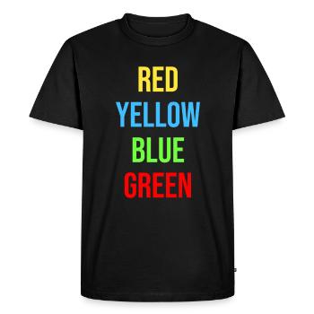 Psychology Stroop Effect Gift Idea - Men's Premium Organic T-Shirt - black - Front - Nico (187cm)
