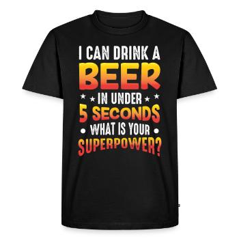 Vacances de fête de dictons à boire - T-shirt Premium bio Homme - noir - Devant - Nico (187cm)