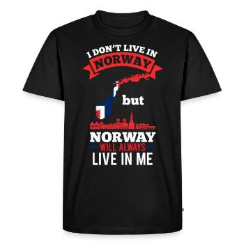 Royaume de Norvège - T-shirt Premium bio Homme - noir - Devant - Nico (187cm)