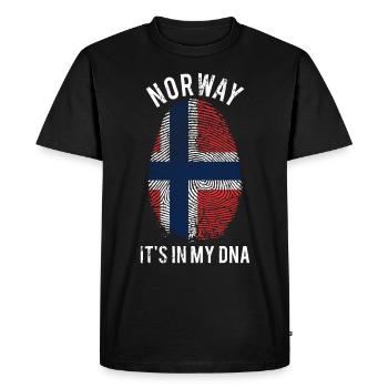 Norvège pays cadeau d'empreintes digitales - T-shirt Premium bio Homme - noir - Devant - Nico (187cm)