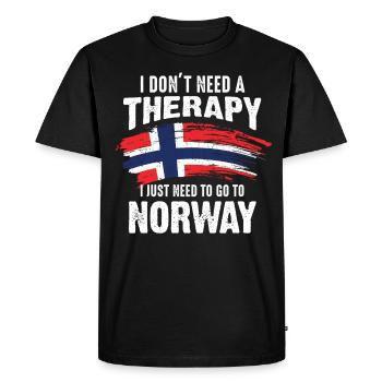 Thérapie norvégienne - T-shirt Premium bio Homme - noir - Devant - Nico (187cm)