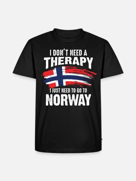 Norway therapy - Men's Premium Organic T-Shirt - black
