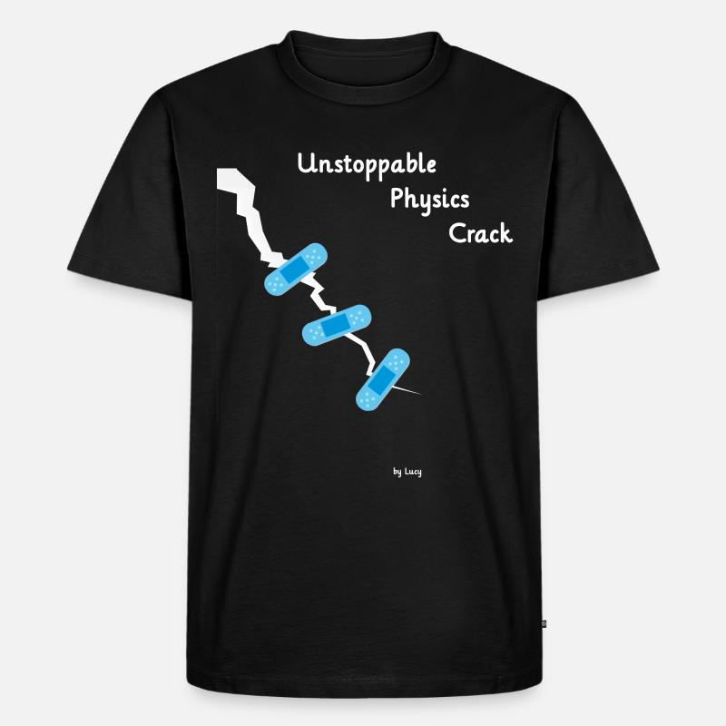 Physics Crack - Männer Premium Bio T-Shirt - Schwarz