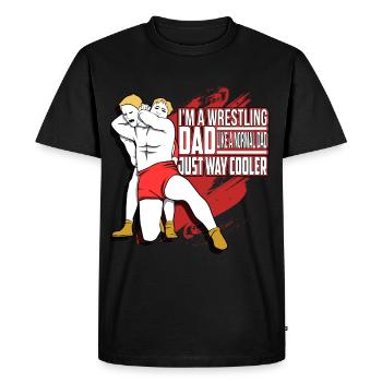 Lutte papa lutteur papa père lutteur - T-shirt Premium bio Homme - noir - Devant - Nico (187cm)