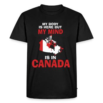 Canada USA - T-shirt Premium bio Homme - noir - Devant - Nico (187cm)