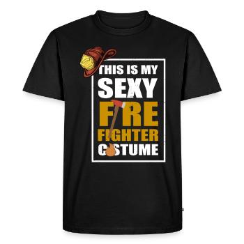 Costume de héros de pompiers - T-shirt Premium bio Homme - noir - Devant - Nico (187cm)