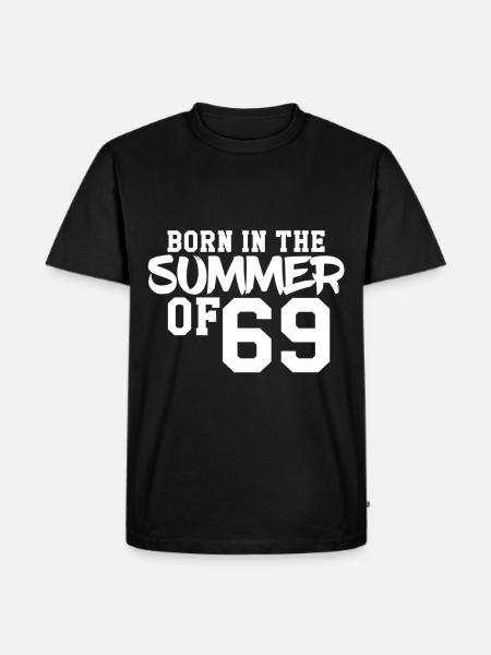 Né à l'été 69 - T-shirt Premium bio Homme - noir