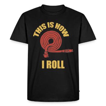 Fire Brigade Held Equipment Water Hose - Men's Premium Organic T-Shirt - black - Front - Nico (187cm)