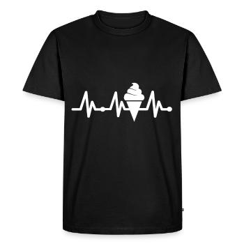 Crème glacée crème glacée au chocolat été délicieux - T-shirt Premium bio Homme - noir - Devant - Nico (187cm)