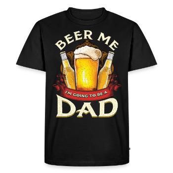 Bière je vais être papa - T-shirt Premium bio Homme - noir - Devant - Nico (187cm)