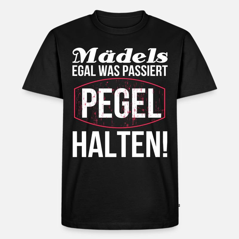 Trinksprüche - Männer Premium Bio T-Shirt - Schwarz