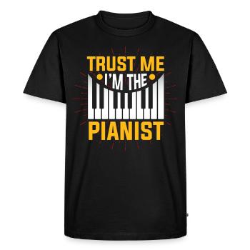 Pianiste - T-shirt Premium bio Homme - noir - Devant - Nico (187cm)