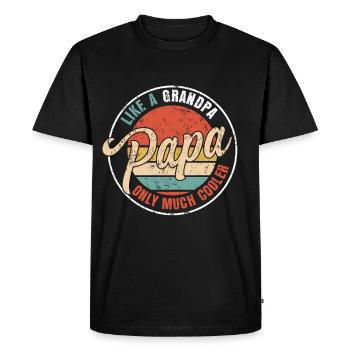 Dad Father's Day Gift - Men's Premium Organic T-Shirt - black - Front - Nico (187cm)