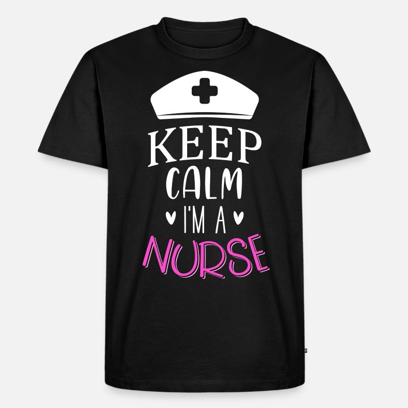 Krankenschwester - Männer Premium Bio T-Shirt - Schwarz