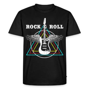 Rock and roll - T-shirt Premium bio Homme - noir - Devant - Nico (187cm)