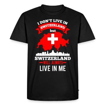 Suisse Touristique - T-shirt Premium bio Homme - noir - Devant - Nico (187cm)