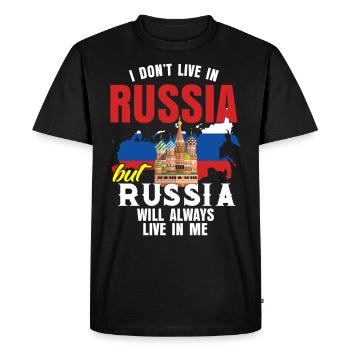Voyage en Russie - T-shirt Premium bio Homme - noir - Devant - Nico (187cm)
