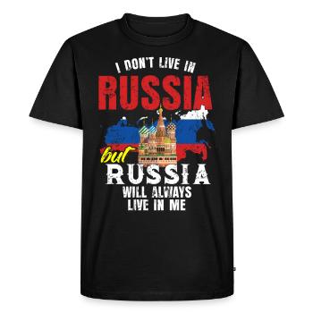 Russie maison de vacances Poutine cadeau à la maison - T-shirt Premium bio Homme - noir - Devant - Nico (187cm)