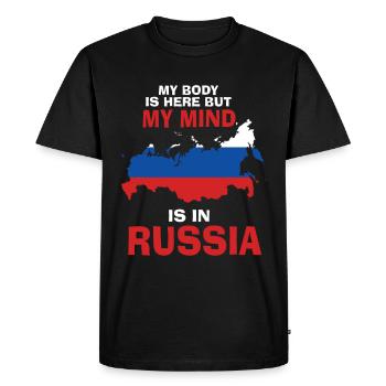 Russie Eurasie - T-shirt Premium bio Homme - noir - Devant - Nico (187cm)