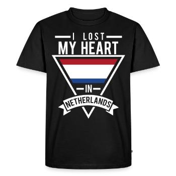 Netherlands lovers - Men's Premium Organic T-Shirt - black - Front - Nico (187cm)