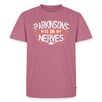 PARKINSONS BEWUSSTSEIN: Gehen Sie mir auf die Nerv - Männer Premium Bio T-Shirt - Mauve - Vorne - Nico (187cm)