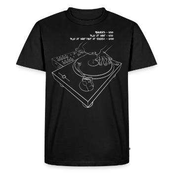 DJ mixer scratch turntable - Men's Premium Organic T-Shirt - black - Front - Nico (187cm)