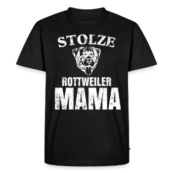 Fière maman de Rottweiler - T-shirt Premium bio Homme - noir - Devant - Nico (187cm)