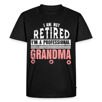 Grand-mère retraite retraité grand-mère cadeau - T-shirt Premium bio Homme - noir - Devant - Nico (187cm)