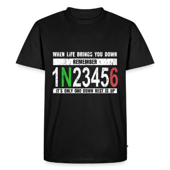 Motocycliste cadeau moteur à deux roues - T-shirt Premium bio Homme - noir - Devant - Nico (187cm)