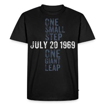 moon-landing - Men's Premium Organic T-Shirt - black - Front - Nico (187cm)