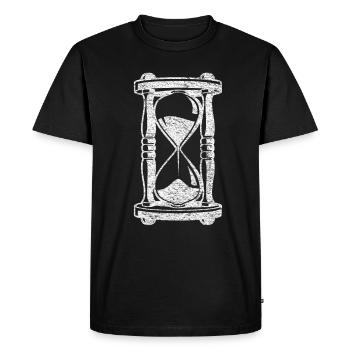 sablier - T-shirt Premium bio Homme - noir - Devant - Nico (187cm)