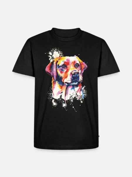 Labrador Hunderasse - Männer Premium Bio T-Shirt - Schwarz