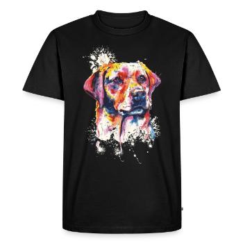 Labrador chiens propriétaire cadeau - T-shirt Premium bio Homme - noir - Devant - Nico (187cm)